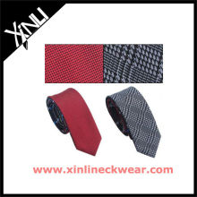 Wholesale Plain Checkers Reversible Necktie for Men Silk Ties